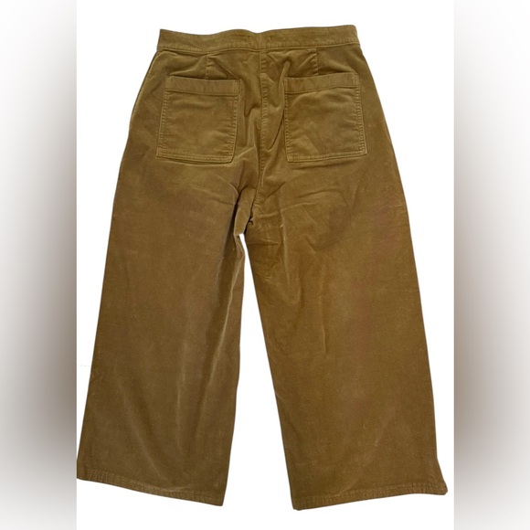 Eileen Fisher Corduroy Wide Leg Pants Medium Organic Cotton Stretch Cropped - Picture 4 of 6